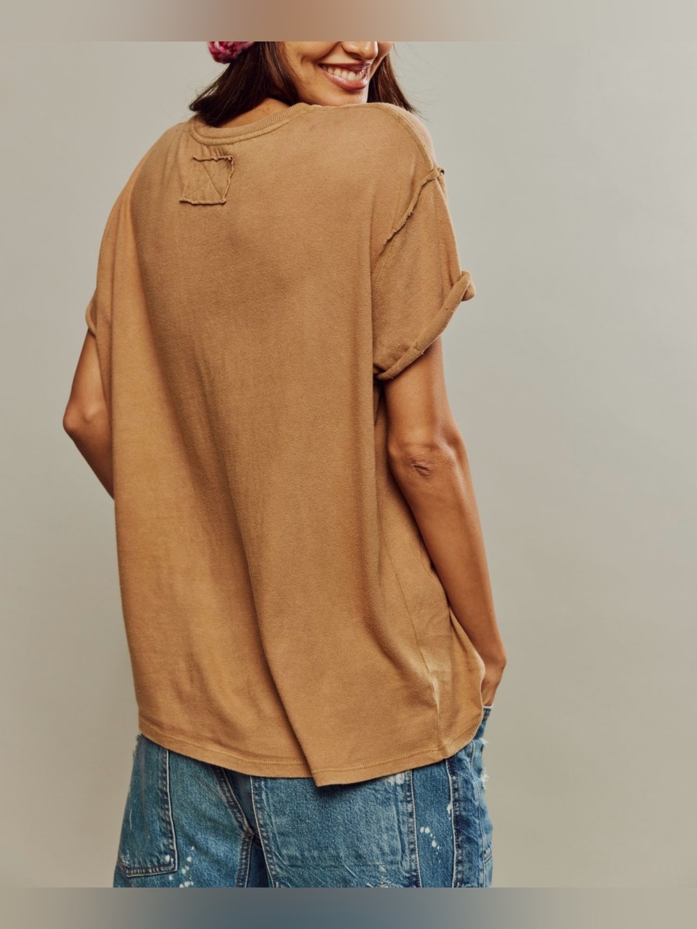 NWT Free People We The Free Horsin' Around Tee - horse shoe combo Brown - L, XL - Picture 6 of 11